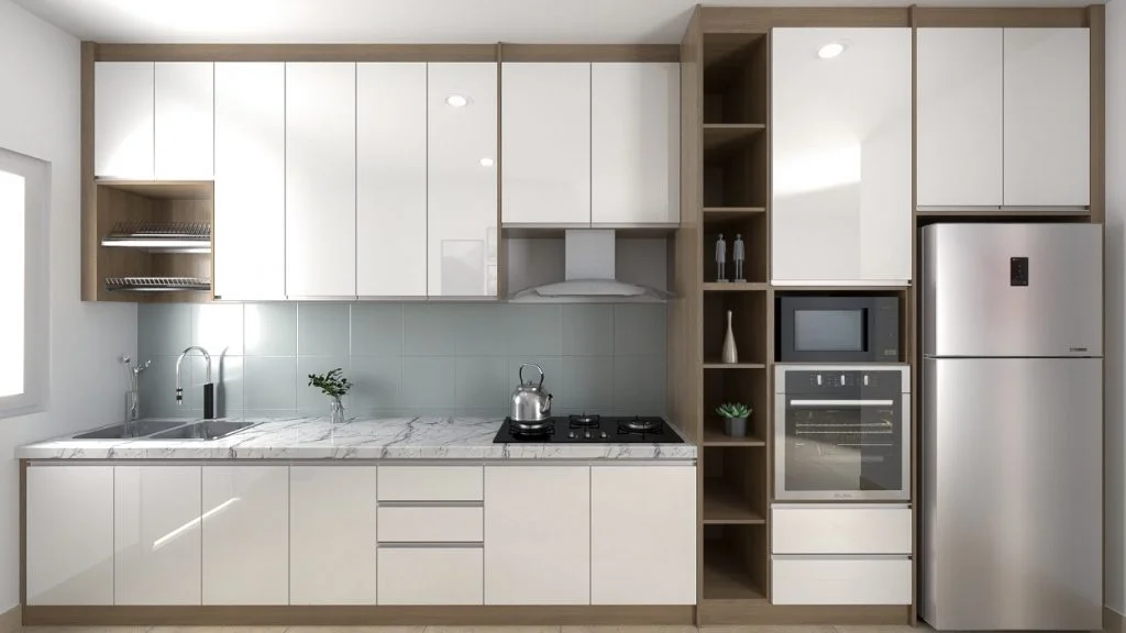Foreign Glossy Kitchen Cabinet
