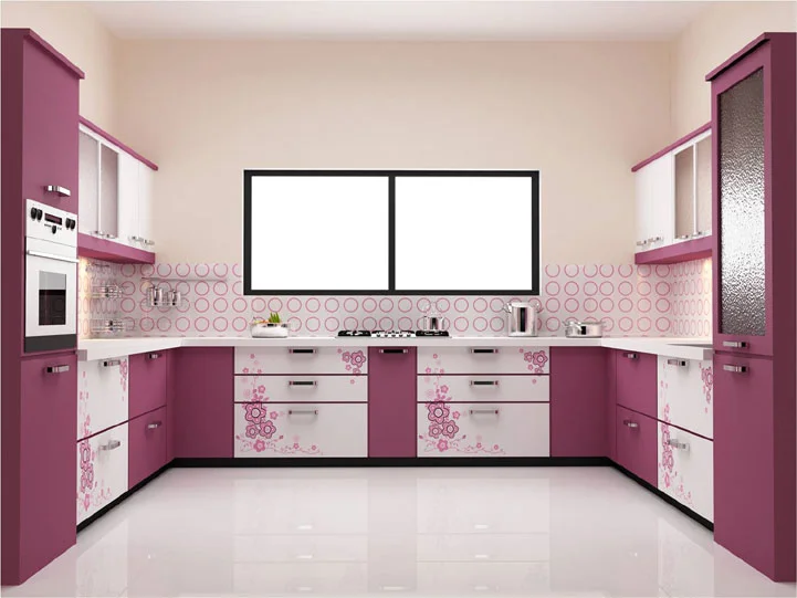 U Pattern Kitchen Cabinet