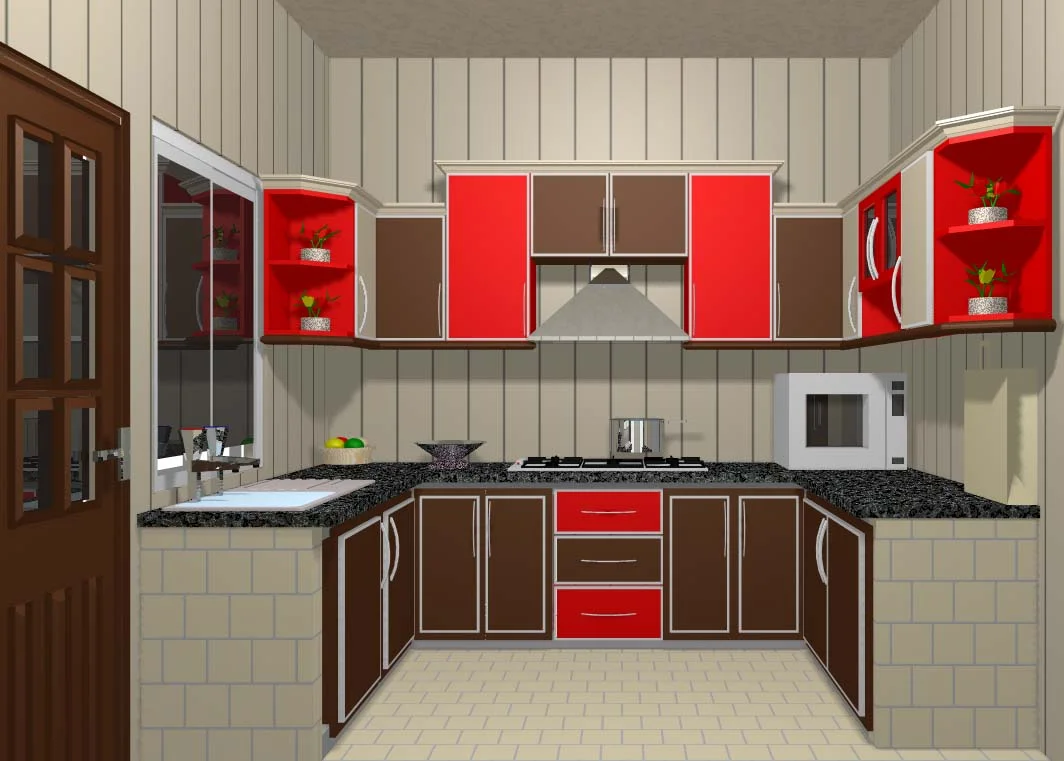 Foreign U Shape Kitchen Design